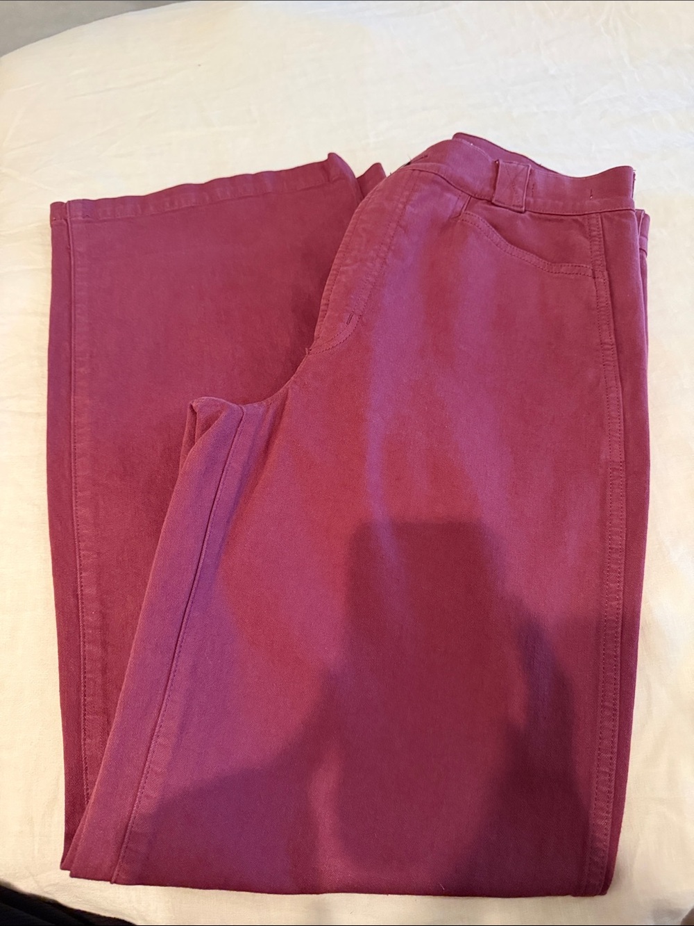 Madewell Berry-Tone Tailored Front Seam Pants